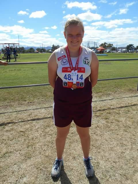 Emily Blanch won bronze medals in the 3000m and shot put