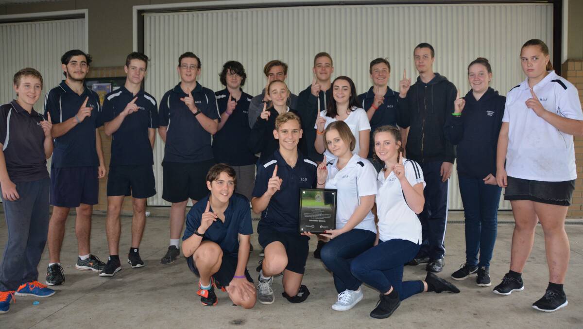 The successful Bowraville Central team with the winners' plaque