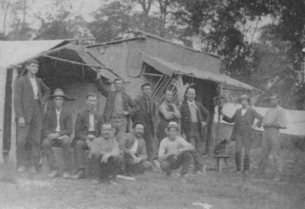 Railway camp between Kempsey and Wauchope, 1917
