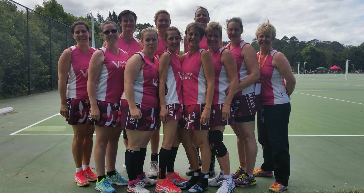 ANOTHER ONE FOR THE TROPHY ROOM: The Nambucca Valley Vipers took home a silver medal at this year's Netball NSW Masters competition.
