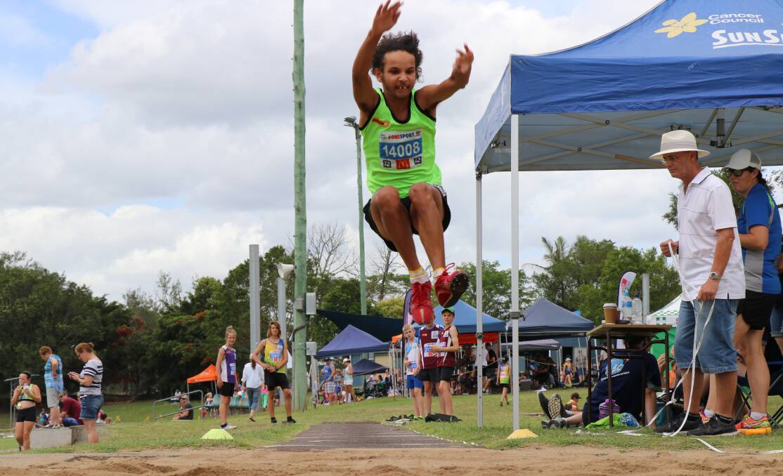 Joven Walker won the under 13s boys long jump with a jump of 5.37m, breaking a 21-year-old record