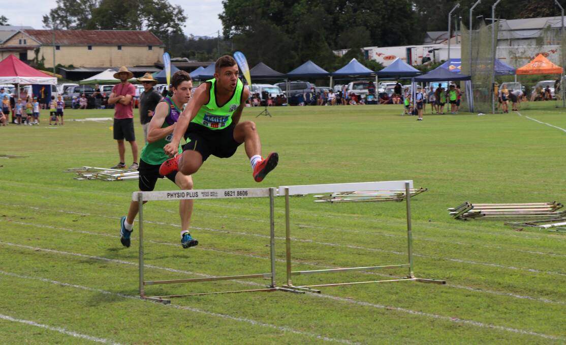 Isaac Hodnett-Daly won and broke the record in under 17 110m hurdles in a time of 16.07s