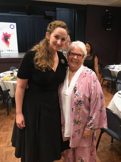 Aunty Bea Ballangarry (right), winner of the 2018 Coffs Coast Woman of the Year with Augusta Supple, keynote speaker at the IWD celebration in March