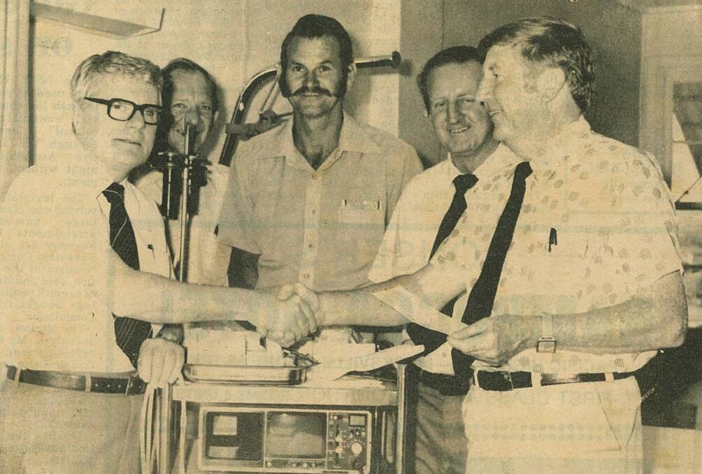 Macksville, Bowraville and Nambucca Lions present Macksville Hospital with $2500 for equipment - November 1978.
