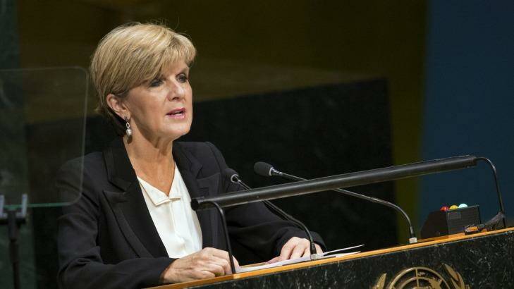 Foreign Minister Julie Bishop at the United Nations. Photo: Craig Ruttle
