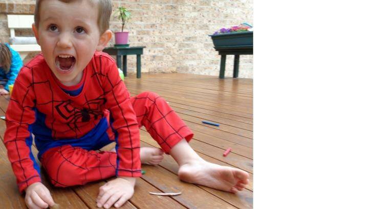 Disappeared while wearing a Spider-Man suit: William Tyrrell. Photo: NSW Police Media