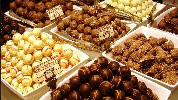Chocolate heaven: A variety of sweet treats on display.