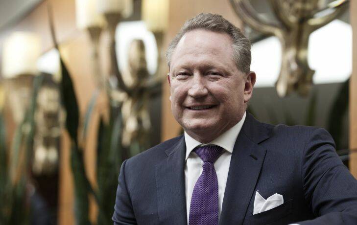 Andrew Forrest,  non-executive chairman and previously the chief executive officer of Fortescue Metals Group (FMG). Thursday 31st July 2015 photo Louie Douvis AFR