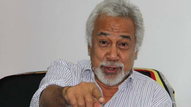 East Timor's Prime Minister Xanana Gusmao in his office in Dili: "We are fighting for our sovereignty.'' Photo: Tom Allard