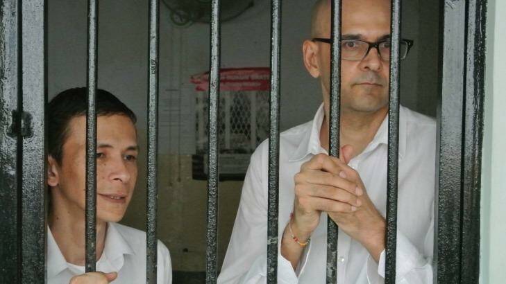 Indonesian teacher's aide Ferdinant Tjiong (left) and Canadian teacher Neil Bantleman had their prison sentences reinstated in February. Photo: Michael Bachelard