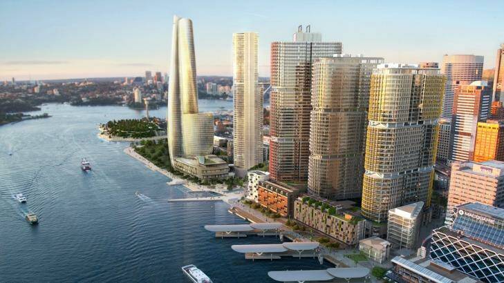 An artist's impression of the Barangaroo development. Photo: Lend Lease and Crown