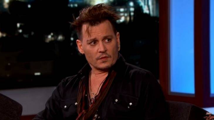 Johnny Depp has likened Barnaby Joyce to an "inbred tomato". Photo: Screenshot, Jimmy Kimmel Live!