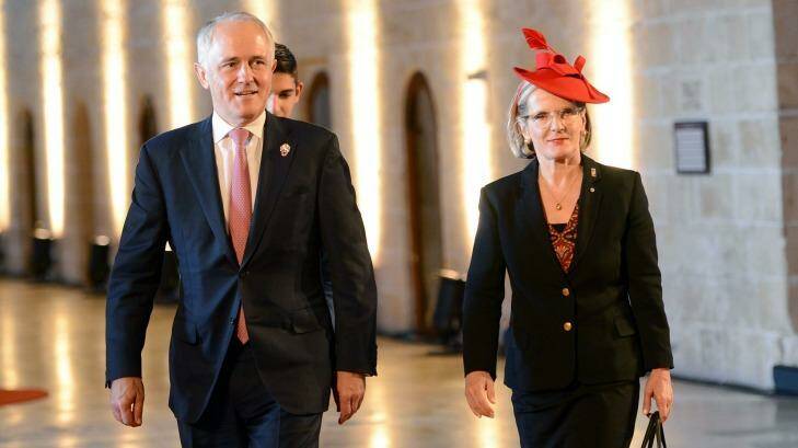 Prime Minister Malcolm Turnbull and his wife Lucy arrive at CHOGM in Malta ahead of the Paris climate summit.
