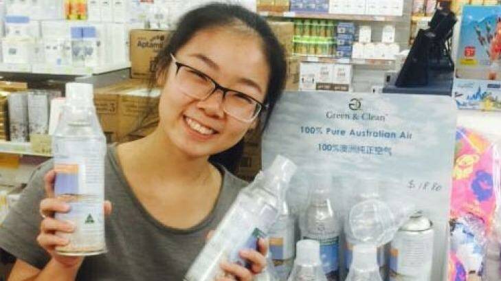 Entrepreneurs are bottling Australian air and selling it to Chinese people. Photo: Supplied