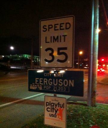 Ferguson city limits. Photo: Daniel Fallon
