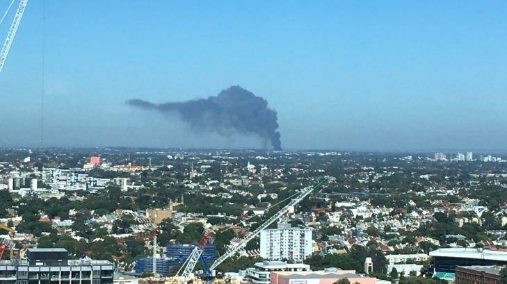 A factory has caught fire in Chullora. Photo: Twitter @lunartech
