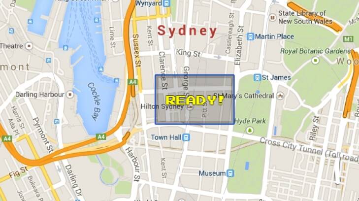 Turn the Sydney city streets - and many other places around the world - into a PAC-MAN gameboard. Photo: Screenshot: Google Maps