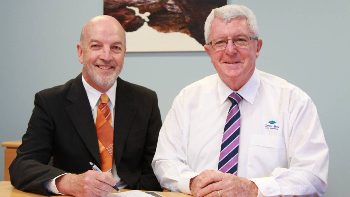 Ron Posselt and Cr Paul Hogan: General manager and mayor respectively of Greater Taree City Council