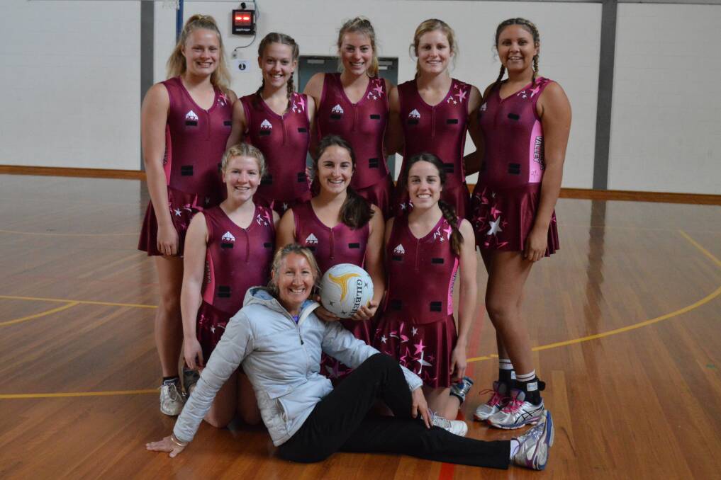 MAC ATTACK: Pictured (from left, back) Georgia Craven, Brooke Chapman, Deanna Buckley, Ruby Porter, Mikaela Donovan, (middle) Peta Salter, Kelly Taylor, Megan Porter and (front) coach Helen Black