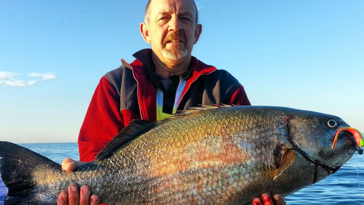 Robert Mclauchlan with his NSW Mid North Coast and Urunga Anglers Club record silver drummer