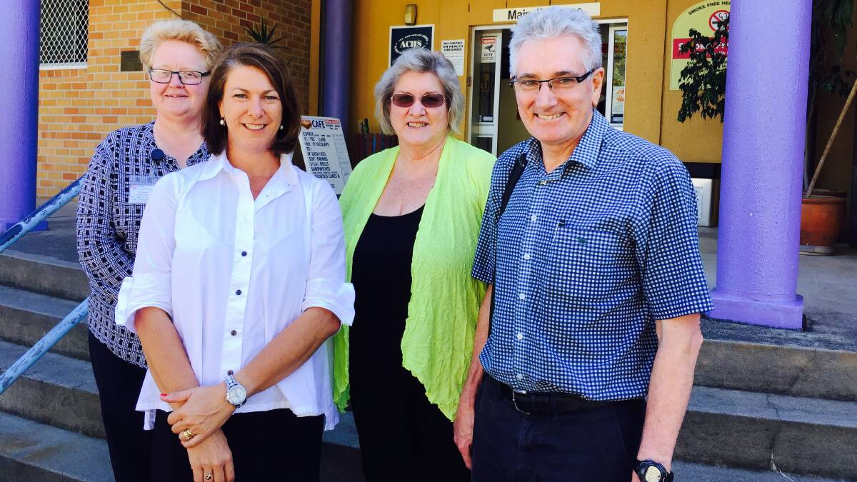 Clinical Services director Therese Beswick, Local MP Melinda Pavey, Mid North Coast health board member Janine Reed and local GP and Visiting Medical Officer Danny Ryan