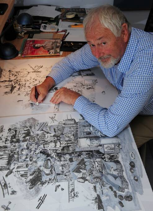 Graphic artist Jim Kaucz's work will depict Australia’s involvement in World War I.