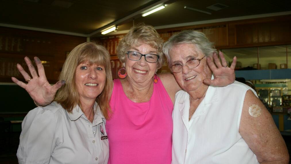 Kerry Williams, Betty Colbran and Shirley Holmes
