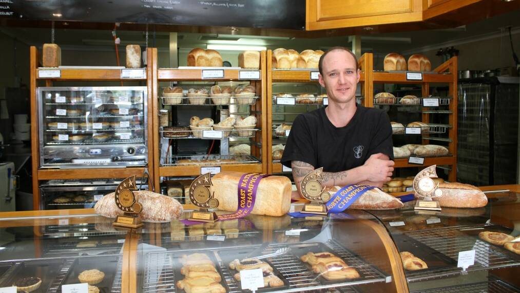 CHAMP: Baker Ben Cooper with some of his award winning bread