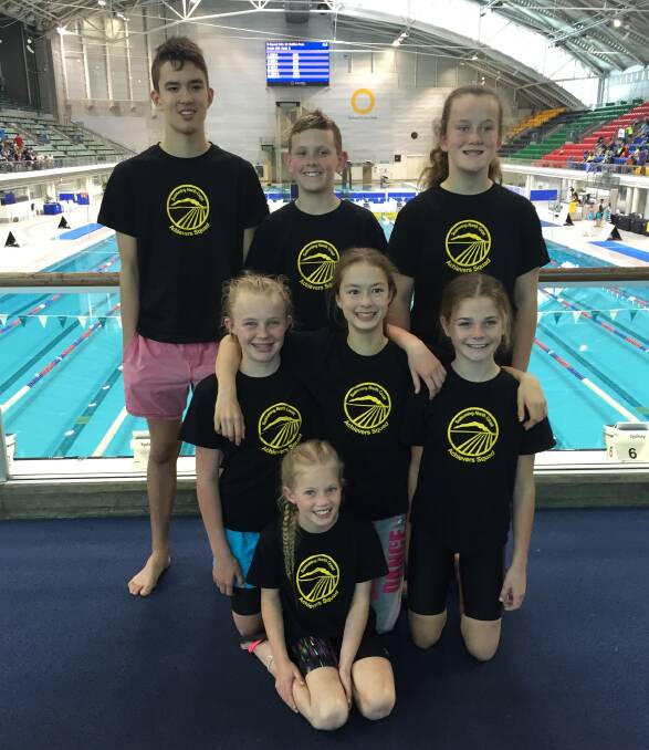 ACHIEVERS TEAM: (from left, back) Kyran Tsujimoto, Darcy Welsh, Kate Payne, (middle) Caitlyn Rudder, Kellie Tsujimoto, Brin Trisley and (front) Zoe Rudder