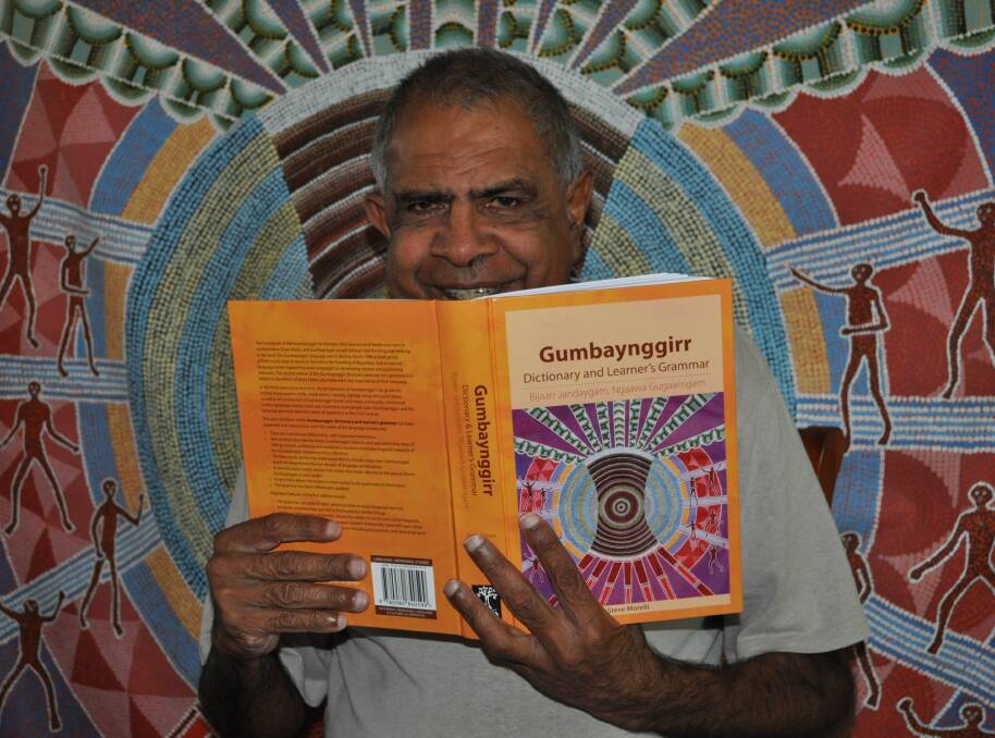 GIVING ANCIENT WORDS NEW MEANINGS: Muurrbay CEO Gary Williams with the new Gumbaynggirr dictionary
