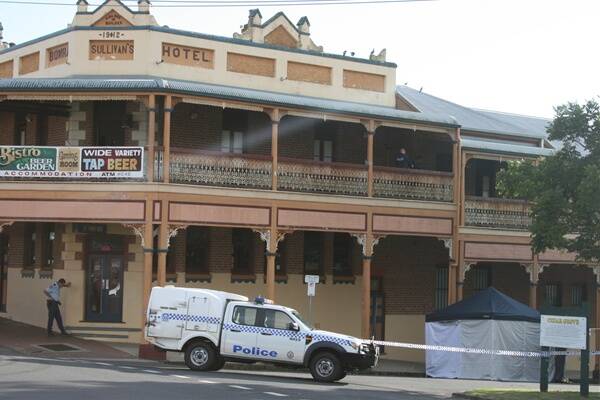 The scene at the Bowraville Hotel this morning
