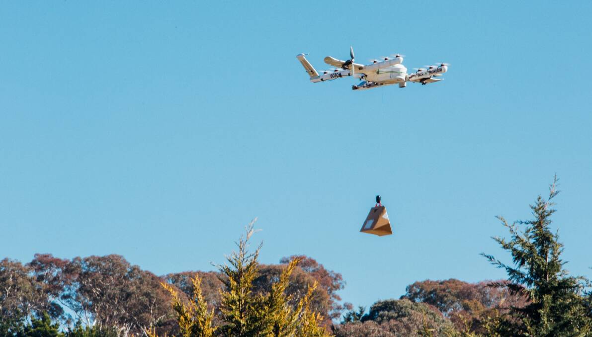 DRONE: Alphabet's delivery air service Wing will operate an air delivery service for Marsden and Crestmead later this year. Photo: Wing