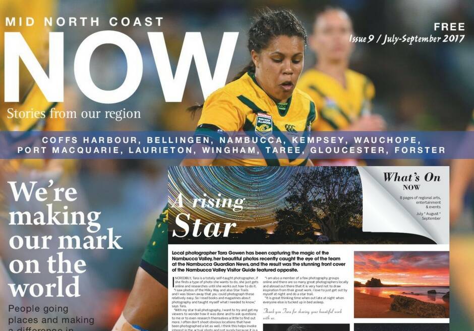 See Tara's story on story on pages 36 and 37 of Mid North Coast Now. Click on the photo above to read more.


