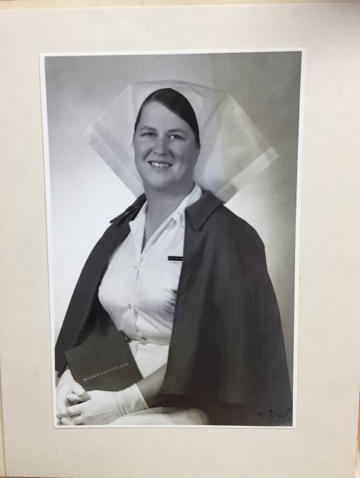 LONG LOST LOVE: The family of late Kempsey man Stanley Miles are trying to track down his former love, Gwen, pictured here in her nursing uniform during the 1960s