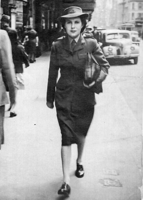 Lena in her Army uniform in Sydney during the war years. Photo courtesy of the Crompton family