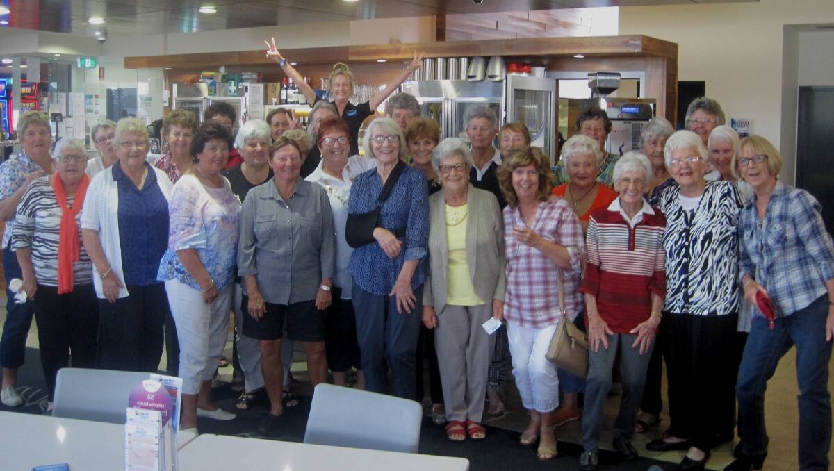 Jean Connor and her Urunga Women's Bowling Club friends at her farewell luncheon