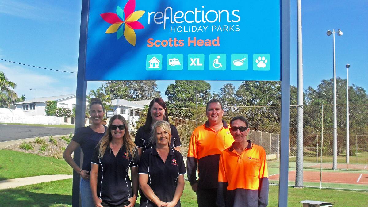 SCOTTS HEAD TEAM: Back from left, Sarah Basha (reception), Jo Evelyn and Nathan Evelyn (managers), front left, Kathryn Peppercorn and Michelle Webber (cleaners), Gary Matley (grounds)