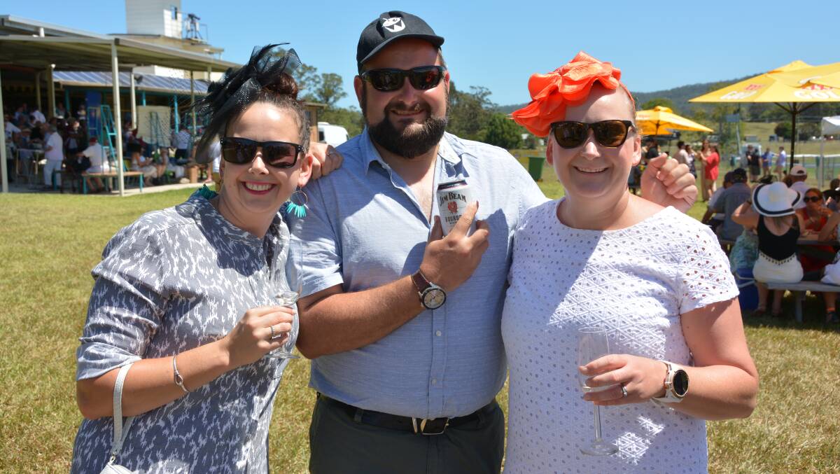 FLASHBACK: Judy Vowles, Michael Brougham and Eileen Draven at the 2016 Bowraville Boxing Day race meeting. Photo: Christian Knight