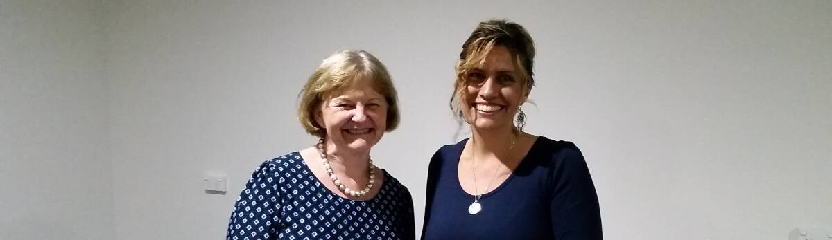 Anne Sutton and Tamara McWilliam, an author who was the guest speaker at the August meeting