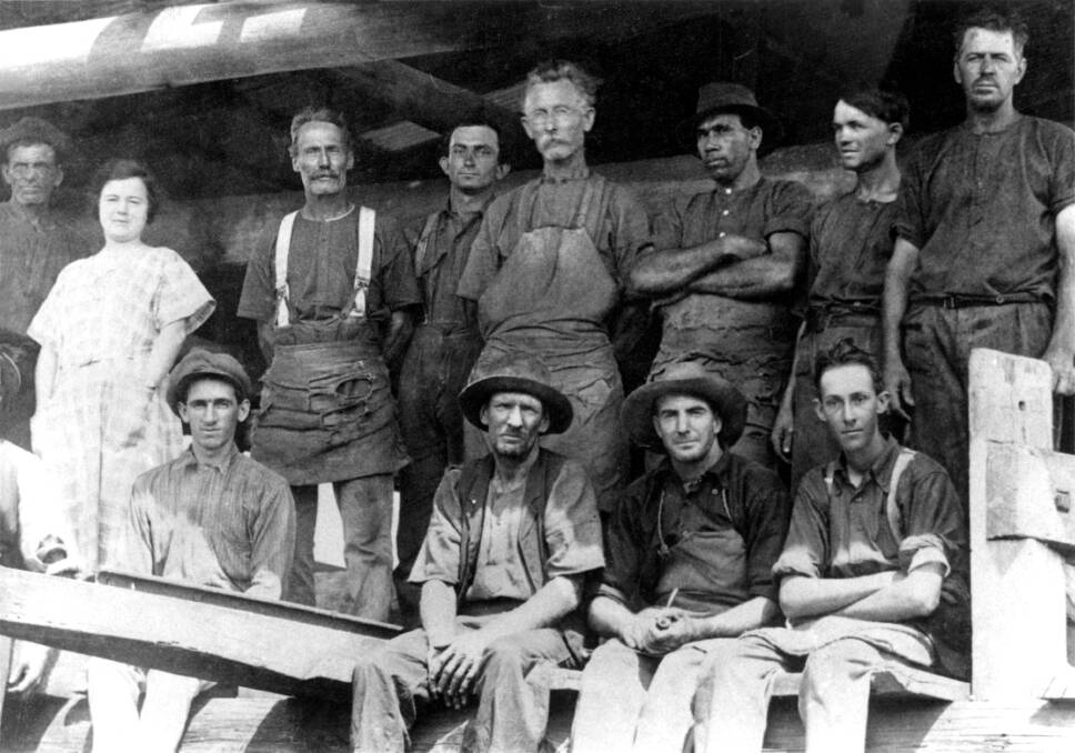 A&E Ellis Sawmill - Workers _ 1928 {FOP} -R