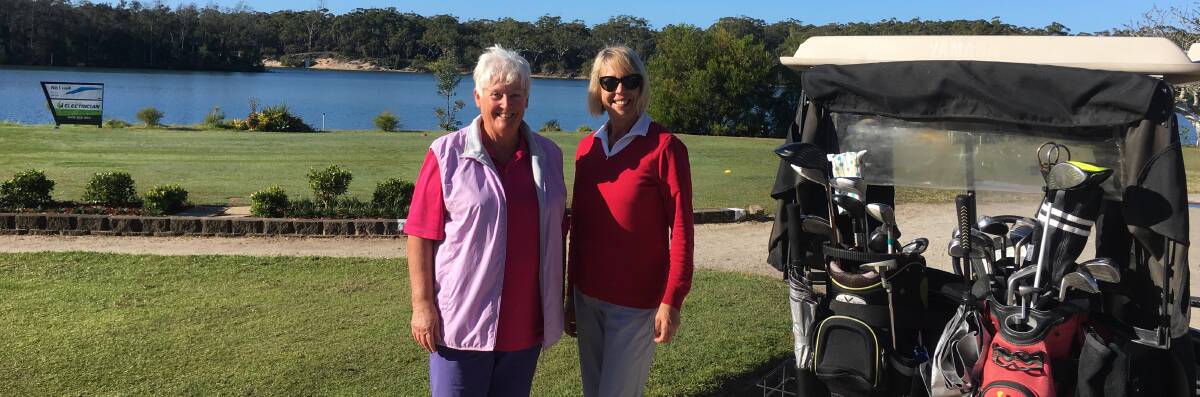 Nambucca Heads foursomes nett champions Heather Gray and Leanne Welsh 