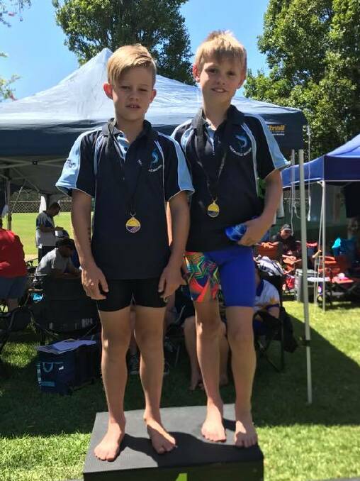 Toby Batten and Cohen Welsh at the Swimming North Coast Long Course Championships