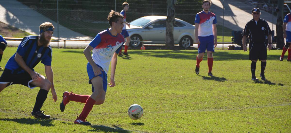 Nick Hickey was unstoppable once he came on, with high energy and a thunderous strike on the Boambee goal