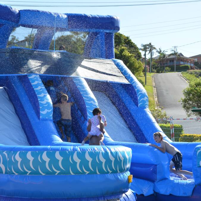WATERWORLD: One of five new rides at the fun park at Nambucca Heads Bowling Club