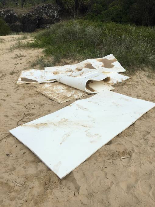 Yoga mats washed up on the Coffs Coast