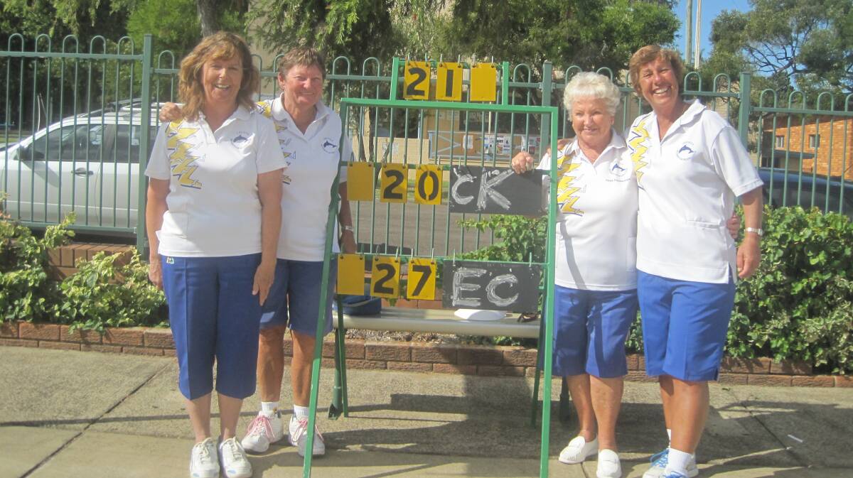 Elaine Cameron, Ros Hancock, Faye Puckeridge and Lorraine Carlon continued their excellent form to take out the Urunga major fours bowls championship for 2018
