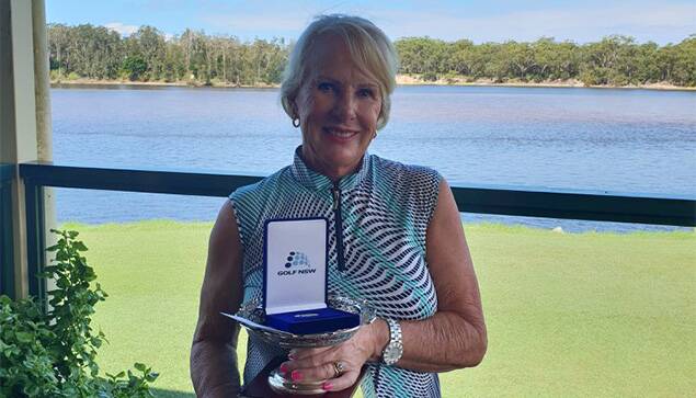 FANTASTIC FIFTH: Deirdre Brander showed nerves of steel to secure the women's NSW Senior Championship golf title for the fifth time