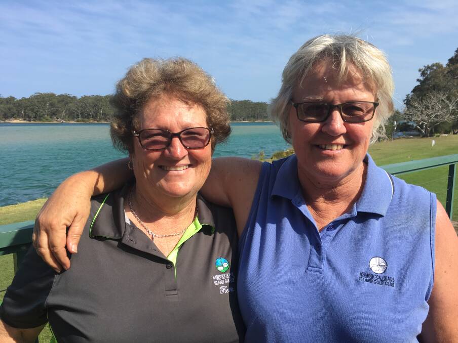 Nambucca Heads monthly medal winners Kerrie Jackson and Ann Antcliff 