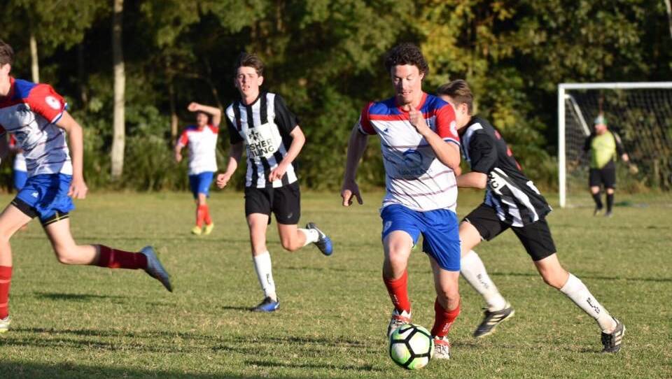 Striker Mark Williams was a thorn in the side for Bellingen, scoring a goal on the way to a comprehensive 6-1 win for Nambucca