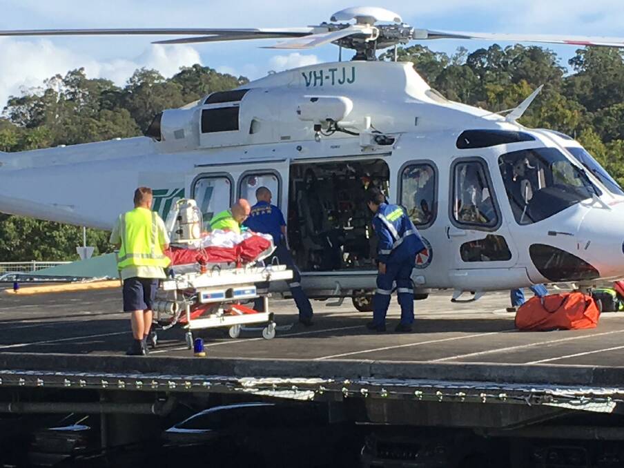 Steve Wood was airlifted to hospital following his tractor accident